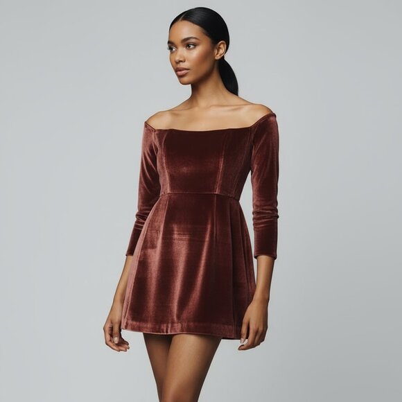 NWT $198 HUTCH for ANTHROPOLOGIE velvet mini dress 8 - Picture 8 of 14